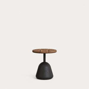 Masa cafea maro/neagra din lemn 43 cm Saura Tall Kave Home