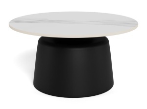 Masa de cafea alba/neagra din ceramica 70 cm Santorini Actona Company