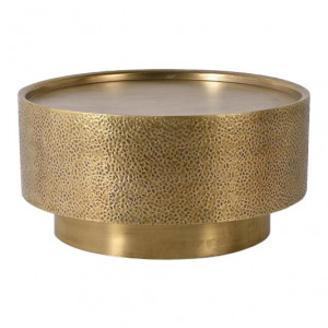 Masa de cafea aurie din metal 80 cm Hanoi Giner y Colomer