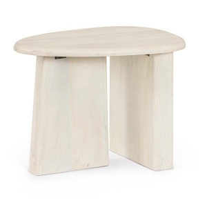 Masa de cafea crem din lemn 45x60 cm Zacatecas Bizzotto