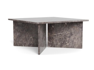 Masa de cafea din marmura maro 90x90 cm Vega Quiet Object