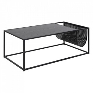 Masa de cafea din metal negru 60x110 cm Seaford Quiet Object