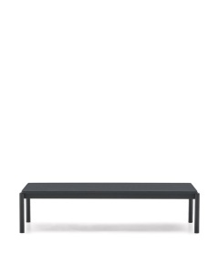 Masa de cafea exterior gri din metal 63x145 cm Sorells Kave Home