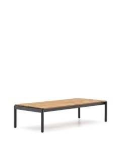 Masa de cafea exterior gri/maro din lemn 63x149 cm Sorelis Kave Home
