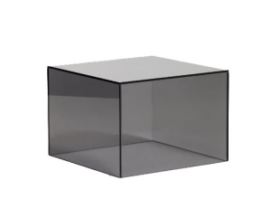 Masa de cafea gri inchis din sticla 50x50 cm Orlia Kave Home