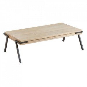Masa de cafea maro din lemn de salcam si otel 70x125 cm Thinh Kave Home