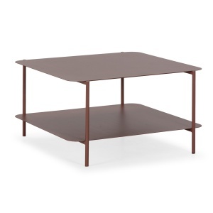 Masa de cafea maro teracota din metal 70x73 cm Beatrix The Home Collection