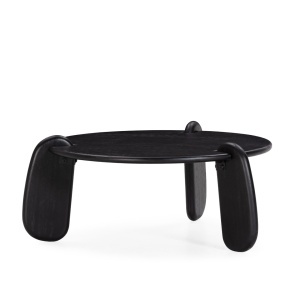 Masa de cafea neagra din lemn 80 cm Tamira The Home Collection