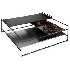 Masa de cafea neagra din marmura 100x100 cm Architect Versmissen