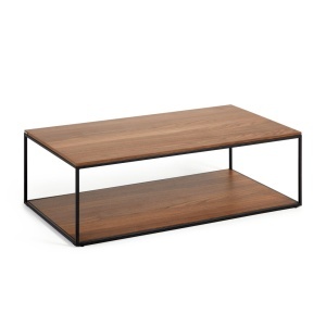 Masa de cafea neagra/maro inchis din lemn 60x110 cm Yoana Kave Home