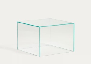 Masa de cafea transparenta din sticla 50x50 cm Orlia Kave Home