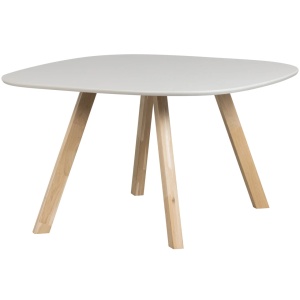 Masa dining crem/maro din lemn 130x130 cm Tablo Woood