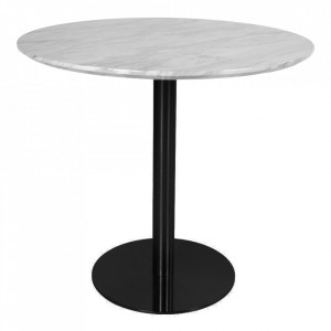 Masa dining din metal negru 110 cm Bolzano House Nordic