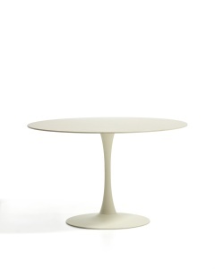 Masa dining ecru din sticla 120 cm Vedira Kave Home