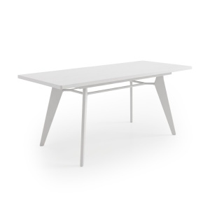 Masa dining extensibila alba 80x140(180) cm Luma Quiet Object