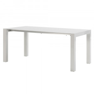 Masa dining extensibila alba din lemn 90x174 (264) cm Edon Thai Natura