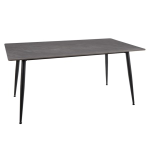 Masa dining gri/neagra din metal 90x160 cm Rion The Home Collection
