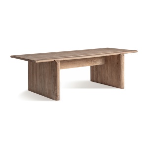 Masa dining maro deschis din lemn 112x250 cm Jaquard Vical Home