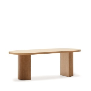 Masa dining maro din lemn 100x200 cm Nealy Kave Home