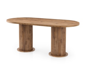 Masa dining maro nuc/neagra 90x180 cm Milas The Home Collection