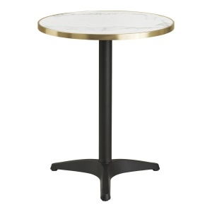 Masa dining neagra/alba din metal 60 cm Bistro House Nordic