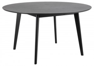 Masa dining neagra din lemn 140 cm Roxby Quiet Object