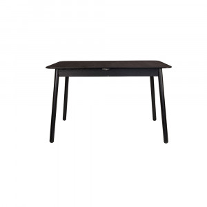 Masa extensibila neagra din lemn si MDF 80x120(162) cm Glimps Zuiver