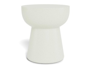 Masa laterala alba din ciment 40 cm Cabra Quiet Object