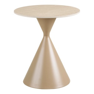 Masa laterala bej din metal 50 cm Annecy House Nordic