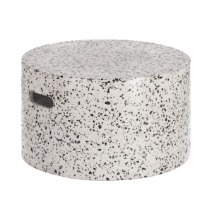 Masa laterala exterior alba din ciment 52 cm Jenell Kave Home