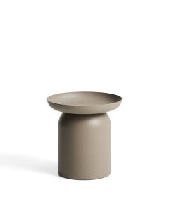 Masa laterala exterior bej din metal 45 cm Arcola Kave Home