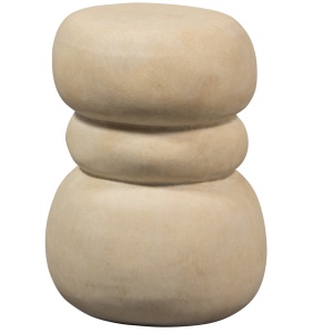 Masa laterala exterior crem din ceramica 35x37 cm Oda Woood