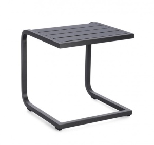 Masa laterala exterior gri inchis din metal 40x40 cm Taylor Bizzotto