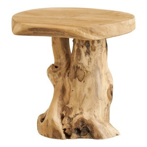 Masa laterala maro din lemn 40 cm Palena House Nordic