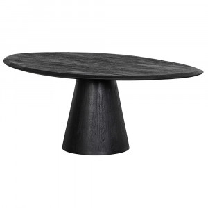 Masa laterala neagra din lemn 80x120 cm Posture Woood