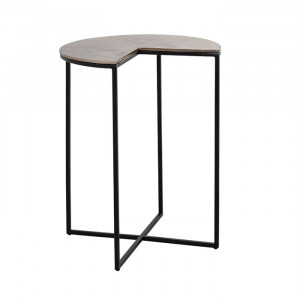 Masuta auriu sampanie/neagra din aluminiu si fier 50x60 cm Arden Richmond Interiors
