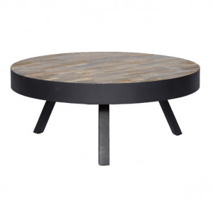 Masuta de cafea maro/neagra din lemn si fier 74 cm Michael LifeStyle Home Collection