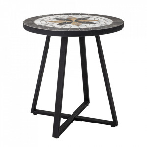 Masuta de cafea neagra din ceramica si metal 45 cm Inaz Bloomingville