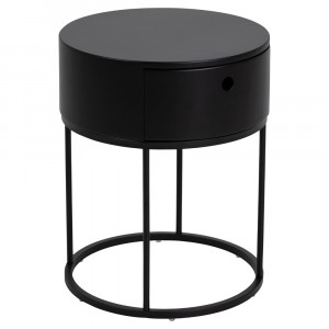 Noptiera din metal negru Polo New Quiet Object