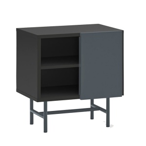 Noptiera gri antracit din metal Nube Teulat