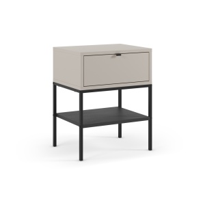 Noptiera neagra/crem din metal Sali The Home Collection
