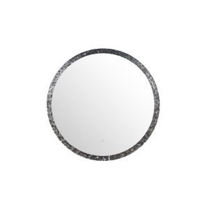 Oglinda cu LED rotunda argintie din sticla 60 cm Marx Zuma Line