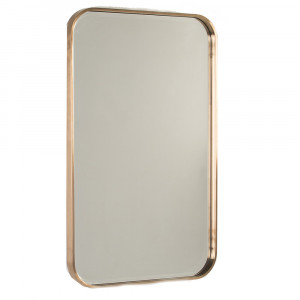 Oglinda dreptunghiulara aurie din sticla si metal 65x100 cm Mariette Thai Natura