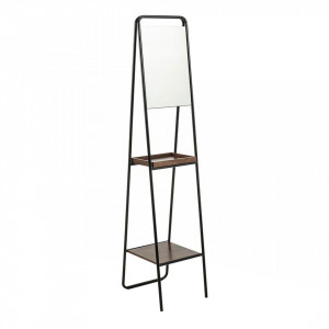 Oglinda dreptunghiulara de podea din lemn si metal 40x164 cm Benneth Kave Home