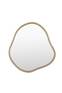 Oglinda ovala maro din bambus 65x77 cm Zem Quiet Object