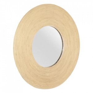 Oglinda rotunda maro din ratan 70 cm Barga The Home Collection