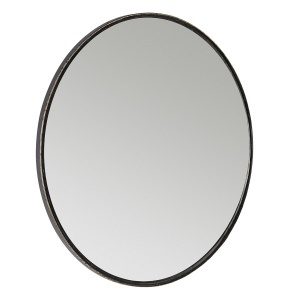 Oglinda rotunda neagra din metal 91 cm Sierra Thai Natura