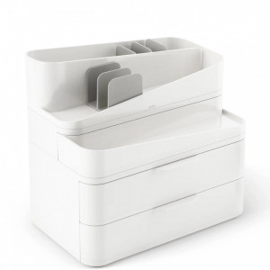Organizator cosmetice alb din plastic Glam Umbra