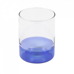 Pahar transparent/albastru din sticla 300 ml Dorana Kave Home