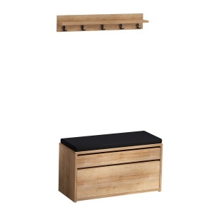 Pantofar si cuier maro/negru Boby The Home Collection
